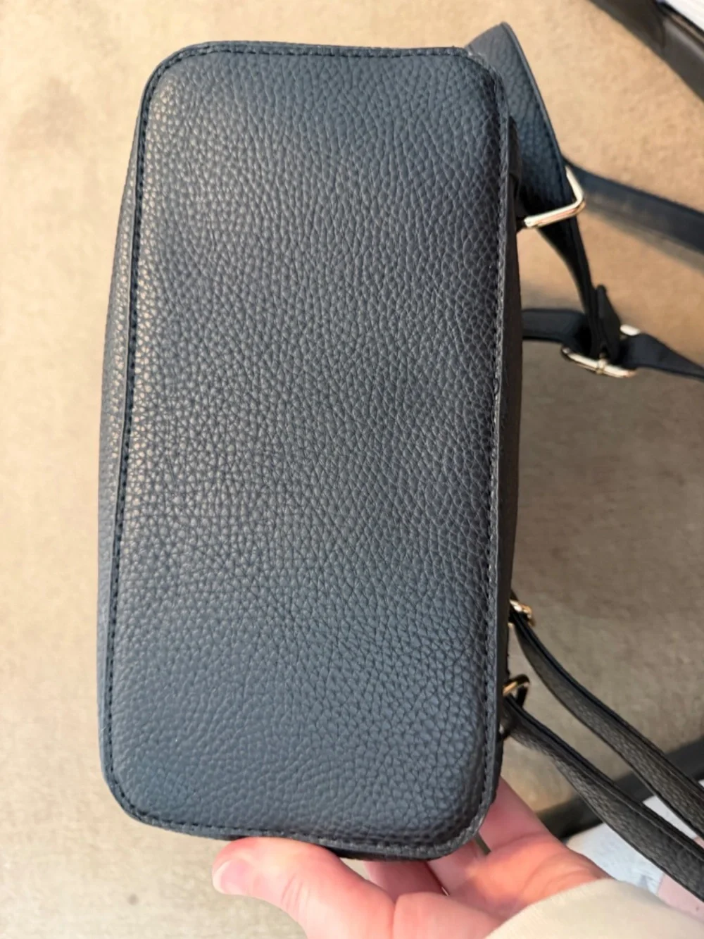 Six (from the play) mini black leather backpack NEW